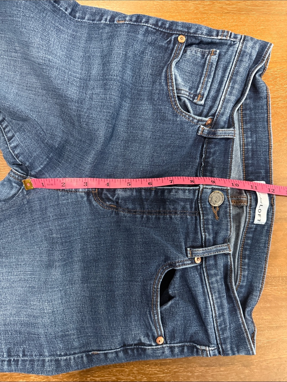 LOFT Women's Straight Leg Jeans in Medium Blue Wash - Picture 7 of 10